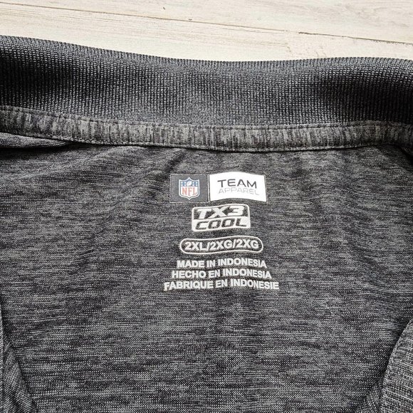 HOUSTON TEXANS Polo Shirt Mens 2XL NFL TEAM Apparel TX3 Cool S/S Golf Casua Gray - Picture 2 of 6